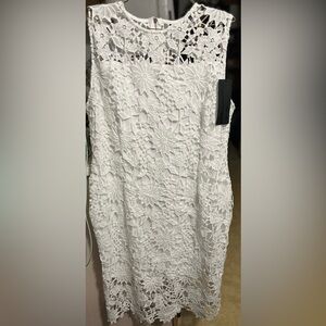 White Floral Lace Dress
